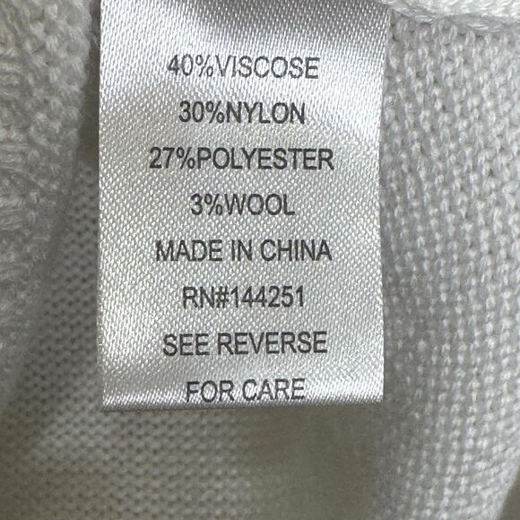 C&C California Sweater Womens XS White Anchor Nautical Crewneck Pullover Knit - Picture 5 of 6